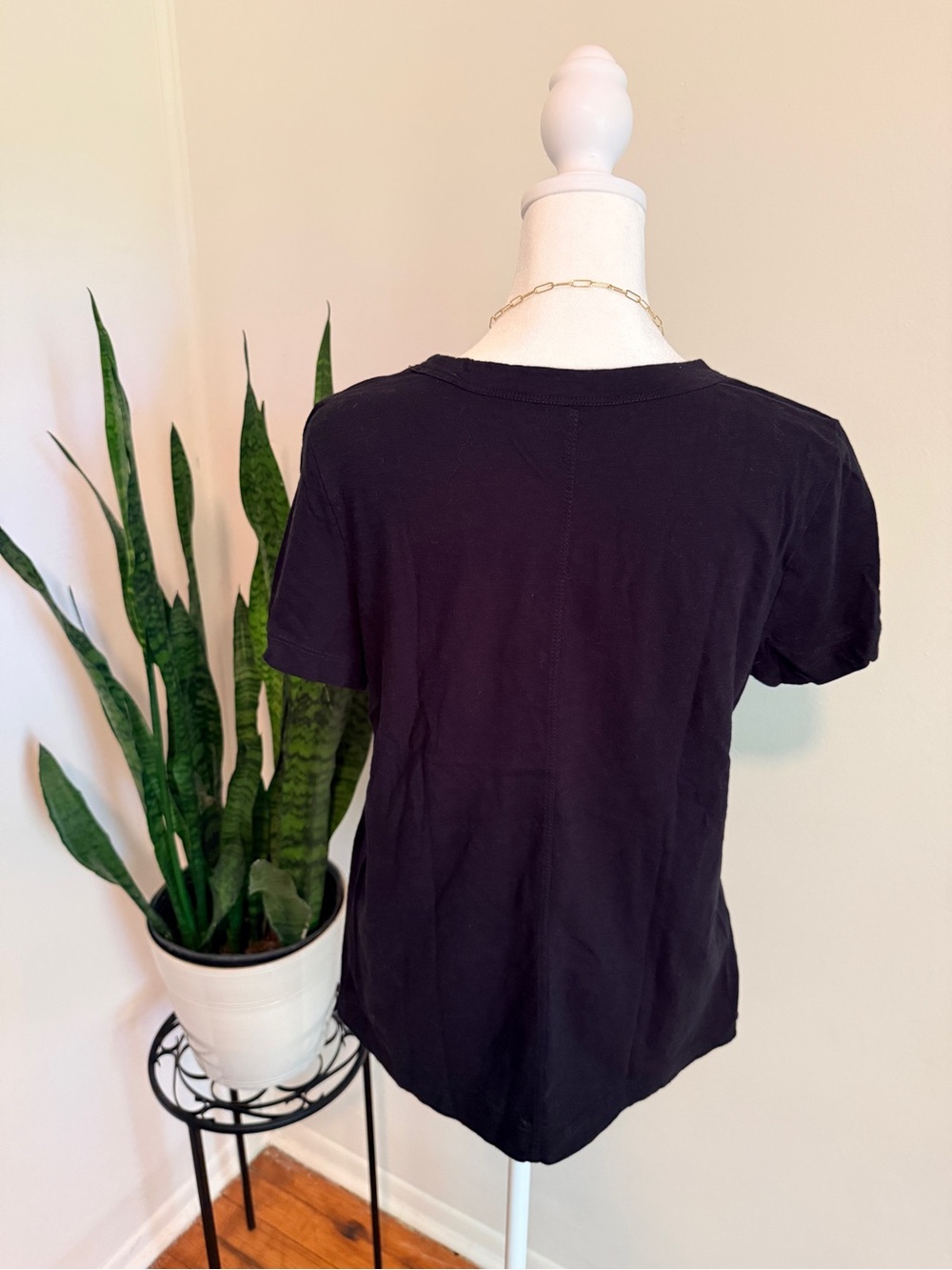 LOFT | Two Everyday Crew Tees, Black & White, 100% Cotton - Picture 4 of 13